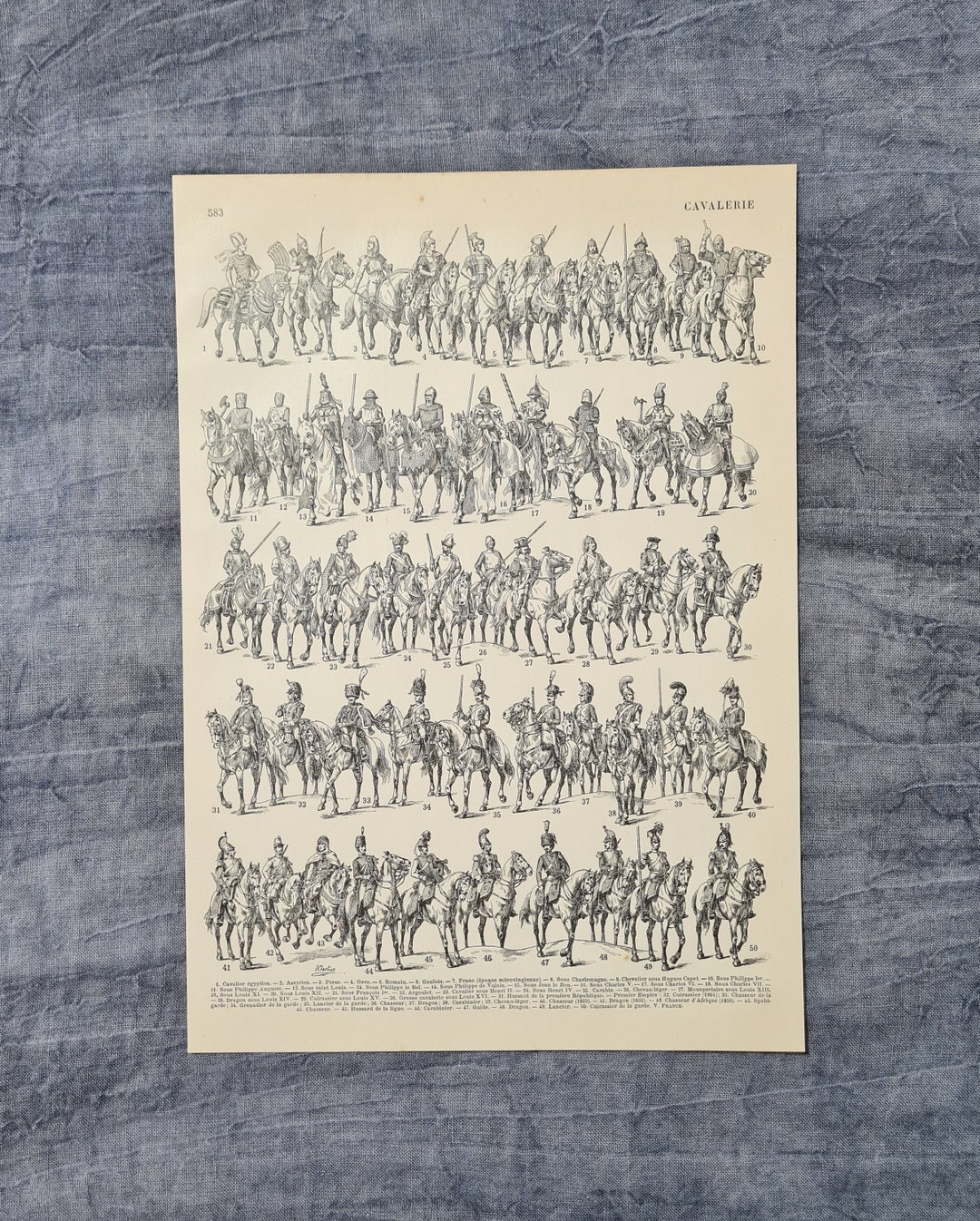 Tirage Vintage Photo Officiers De Cavalerie Française Vers 1900 - Format 8x11cm