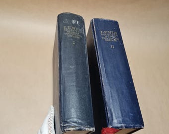 Vintage Lenin Books, Selected Works Two Volume Edition 1946 1947, Russian Political History USSR