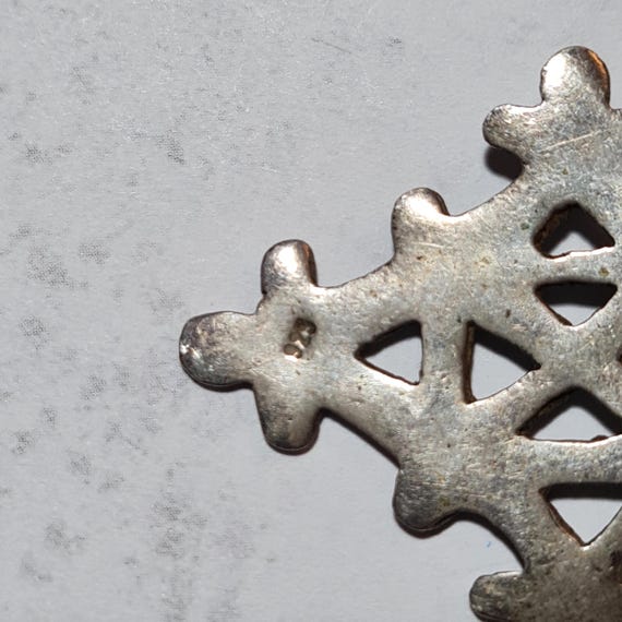 Vintage Tuareg Silver Cross Pendant, Niger Amulet Croix du Sud, African Handmade Jewellery View 4