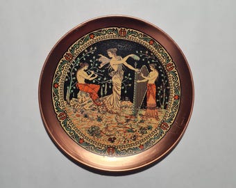 Vintage Muses Metal Wall Plate, Greek Mythology, Goddess Wall Art Decor  [C]