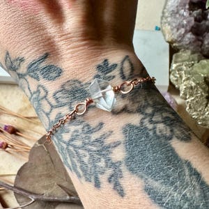 Herkimer Diamond Chain Bracelet