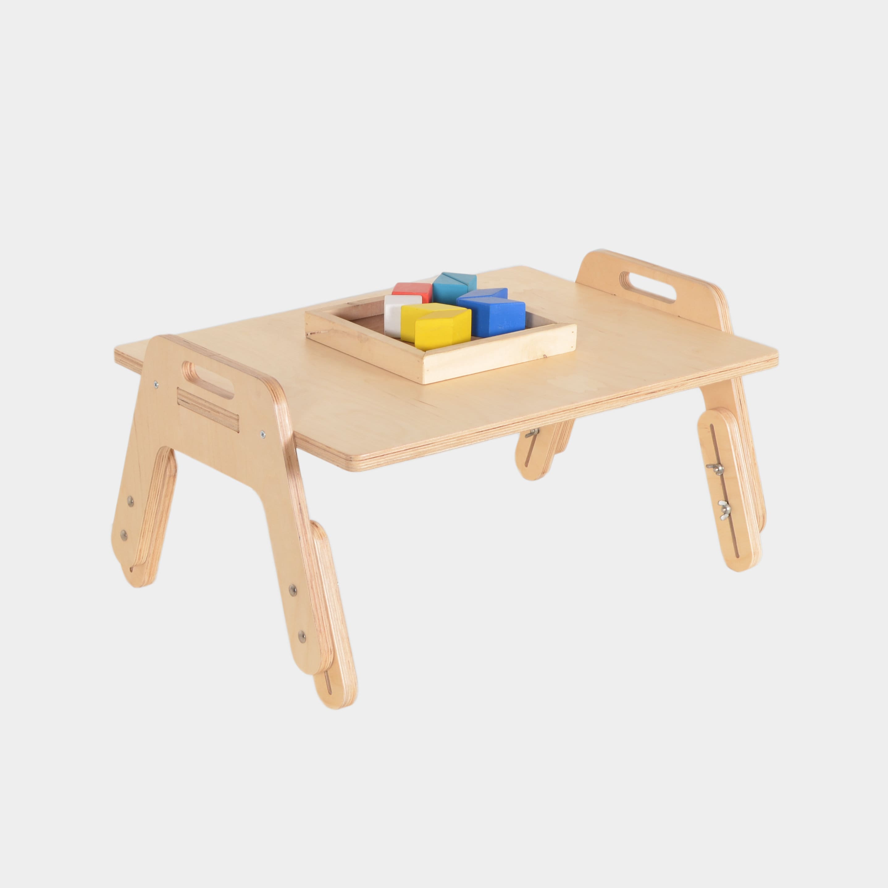 Large Montessori Chowki Study Play Floor Table Adjustable Height