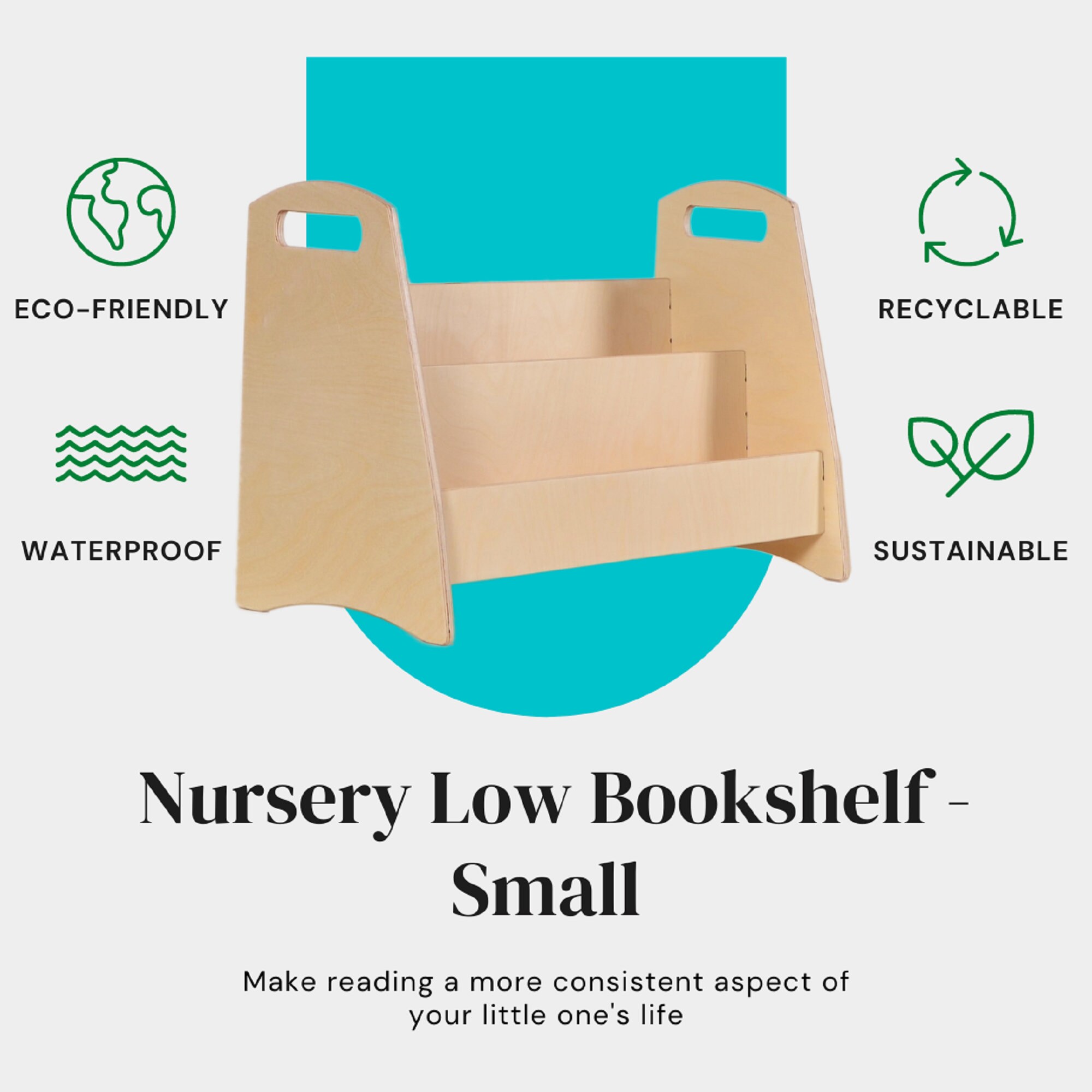 Nursery Low Bookshelf Small Kids Montessori Bookshelf Etsy