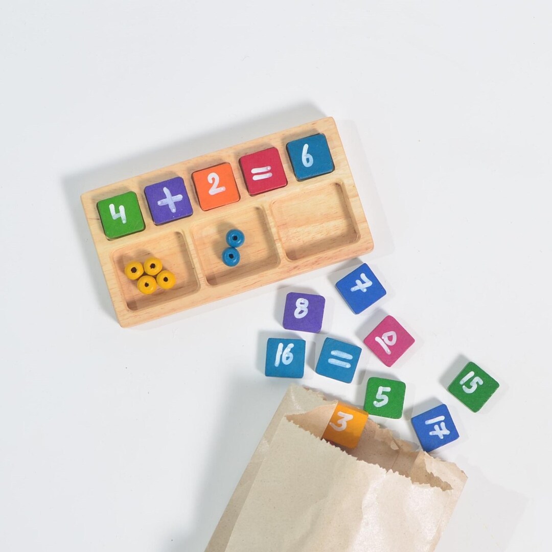 Chitrani Wooden Math Board With Number Tiles – Educational Toy for Kids ...