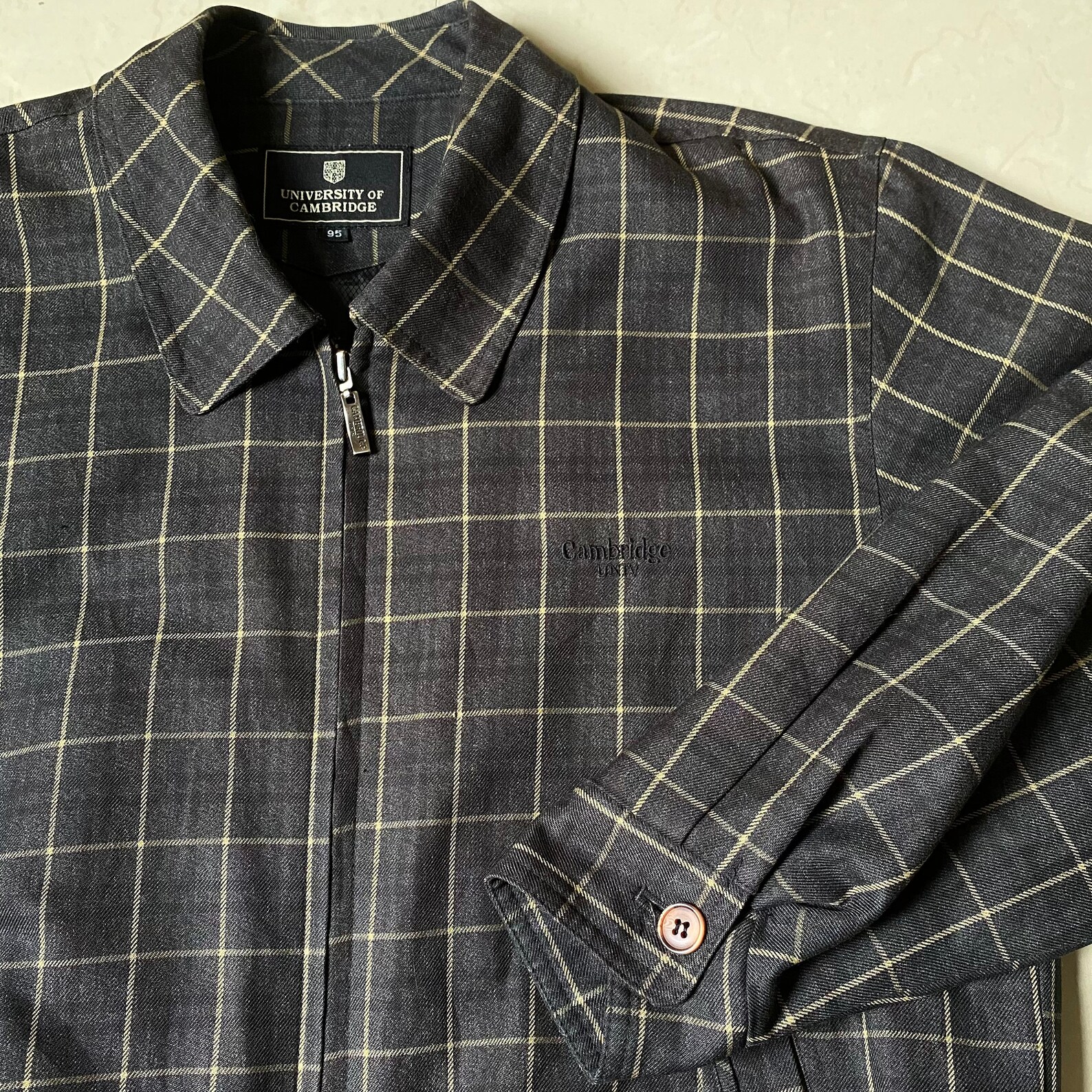 Vintage 'University of Cambridge' Campus ZipUp Jacket Etsy