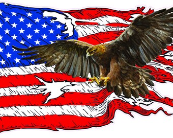 Golden Eagle Decal Etsy