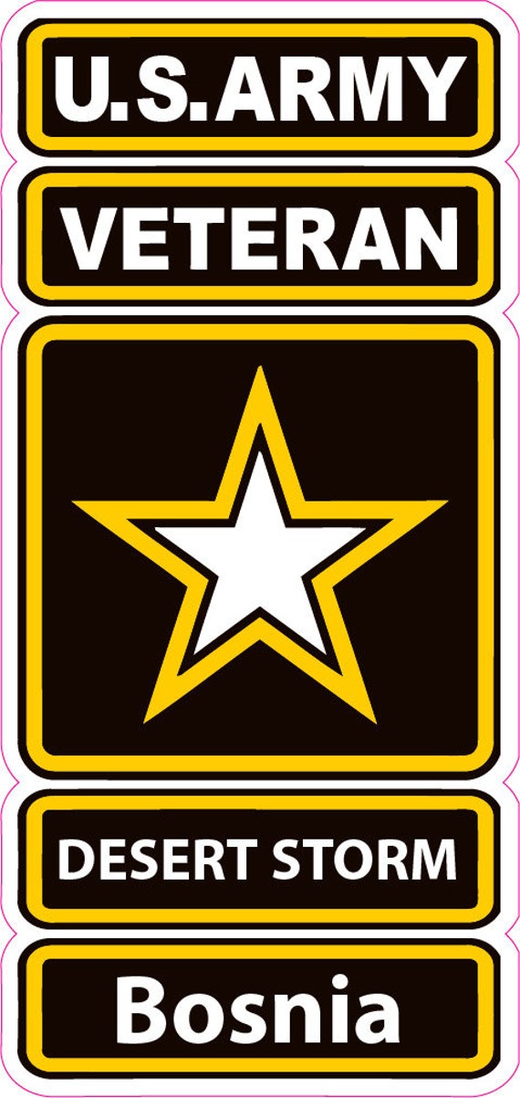 U.S. Army Veterans Desert Storm, Bosnia Decal