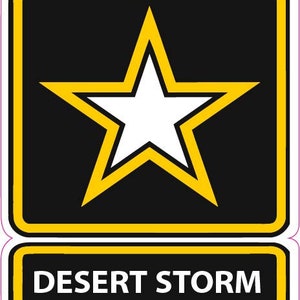 U.S. Army Veteran Decal – Iraq, Afghanistan, Bosnia Service – American Flag Glossy Vinyl Sticker