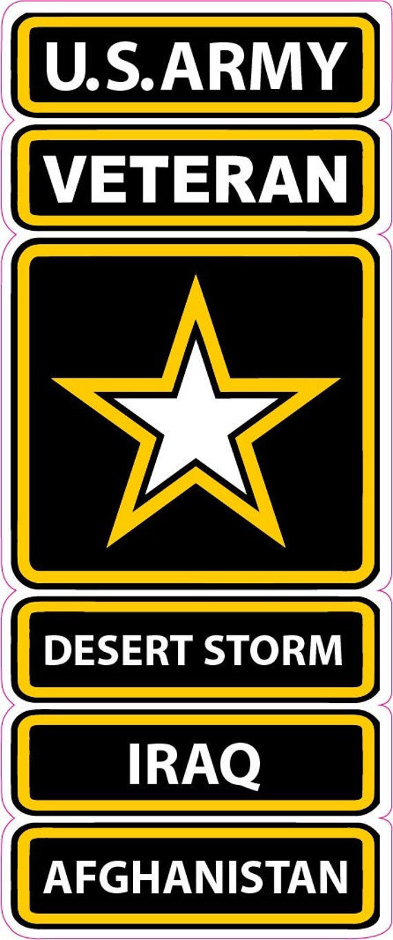 U.S. Army Veterans Desert Storm, Iraq, Afghanistan Decal