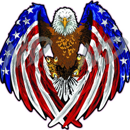 Instant Digital Download American Flag Eagle Wings Eps Svg - Etsy