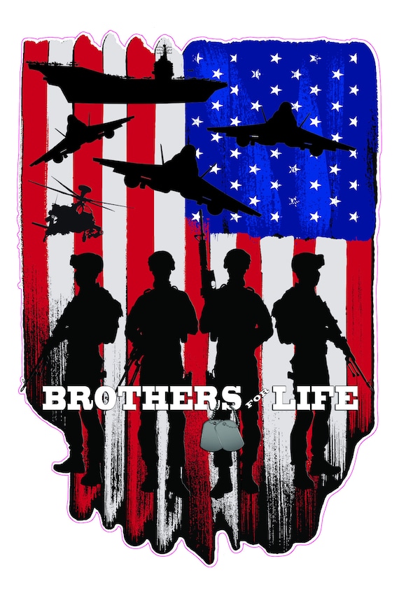 Brothers for Life Military Decal sticker