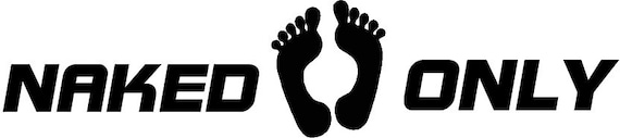 Naked feet only decal Satin black