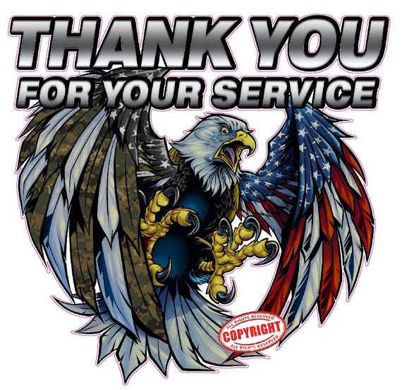 Screaming American Flag Bald Eagle Support our Troops decal