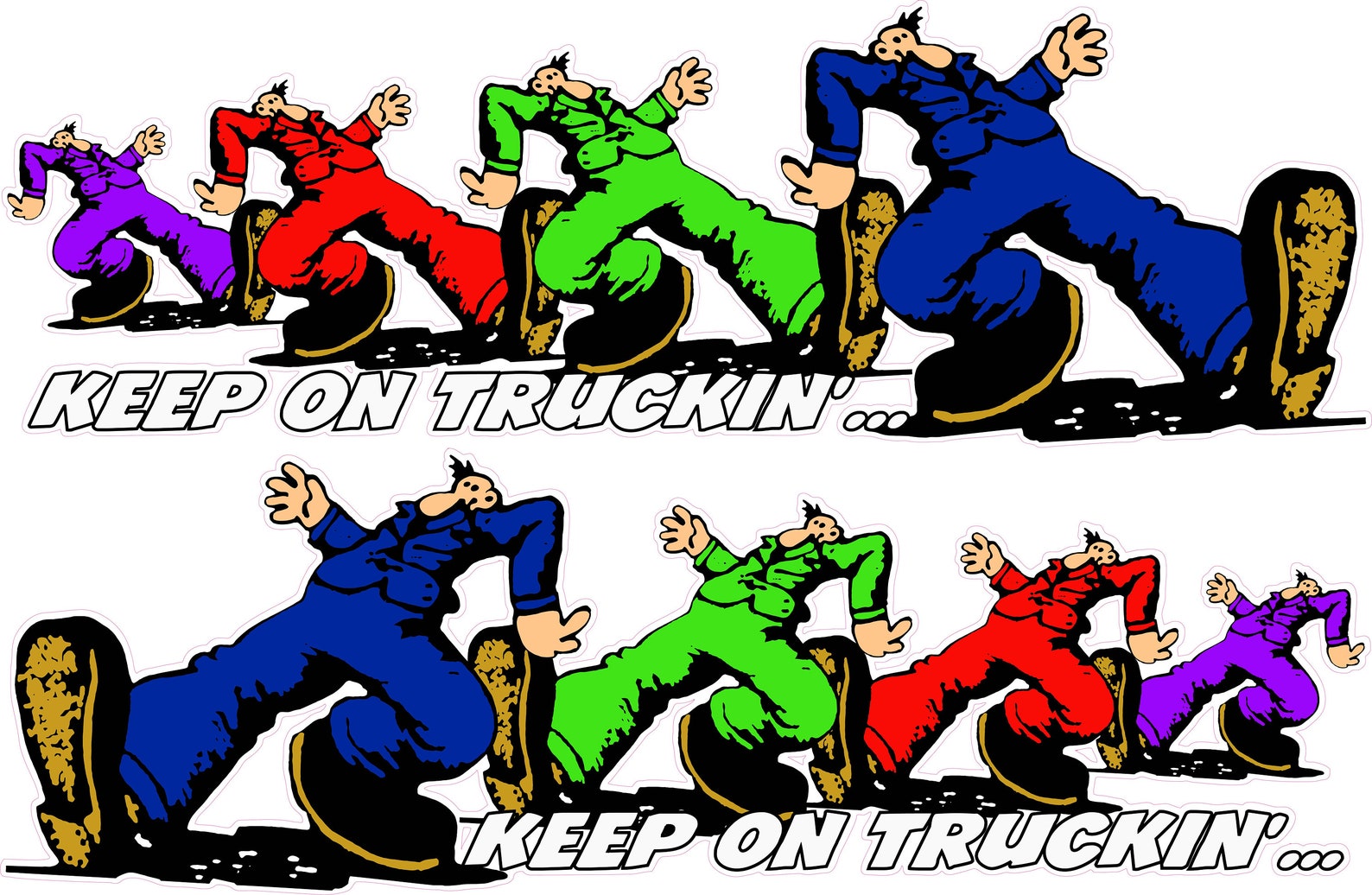 Keep on Truck'in Pair Decal Sticker - Etsy