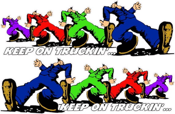 Keep on Truck'in Pair Decal sticker