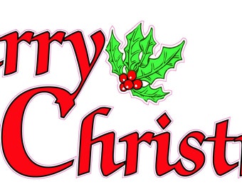Merry Christmas Wall Decor Decal