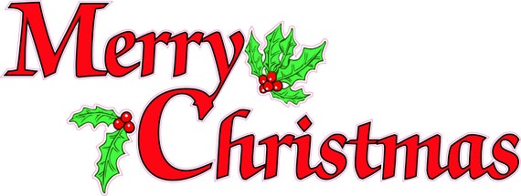 Merry Christmas Wall Decor Decal