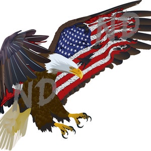 Instant Digital Download American Eagle American Flag Eps, Svg, Dxf, Jpeg, Png