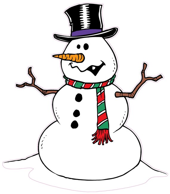 Christmas and Holiday Wall Decor Snowman Decal