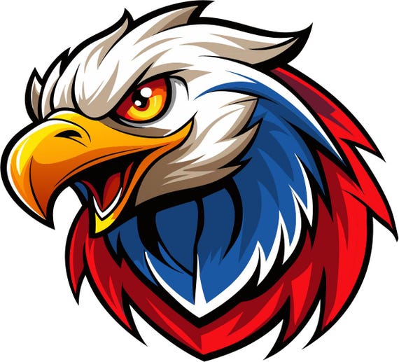 Instant Digital Download Eagle Head Patriotic Eps, Svg, Dxf, Jpeg, Png
