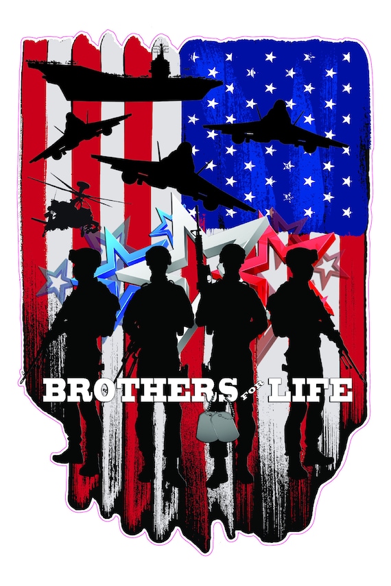 Brothers for Life Military Decal v2 sticker