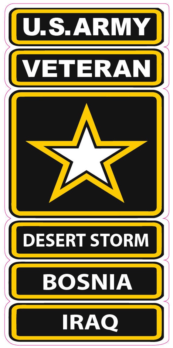 U.S. Army Veterans Desert Storm, Bosnia, Iraq Decal