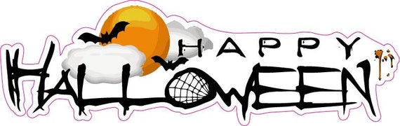 Happy Halloween Wall or Window Decor Decal