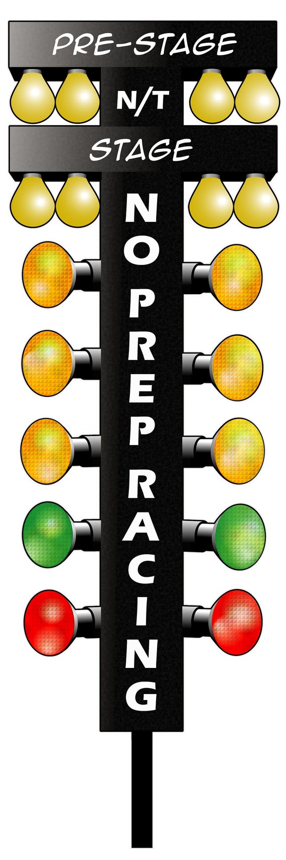 NO Prep Racing Drag Tree Decal sticker