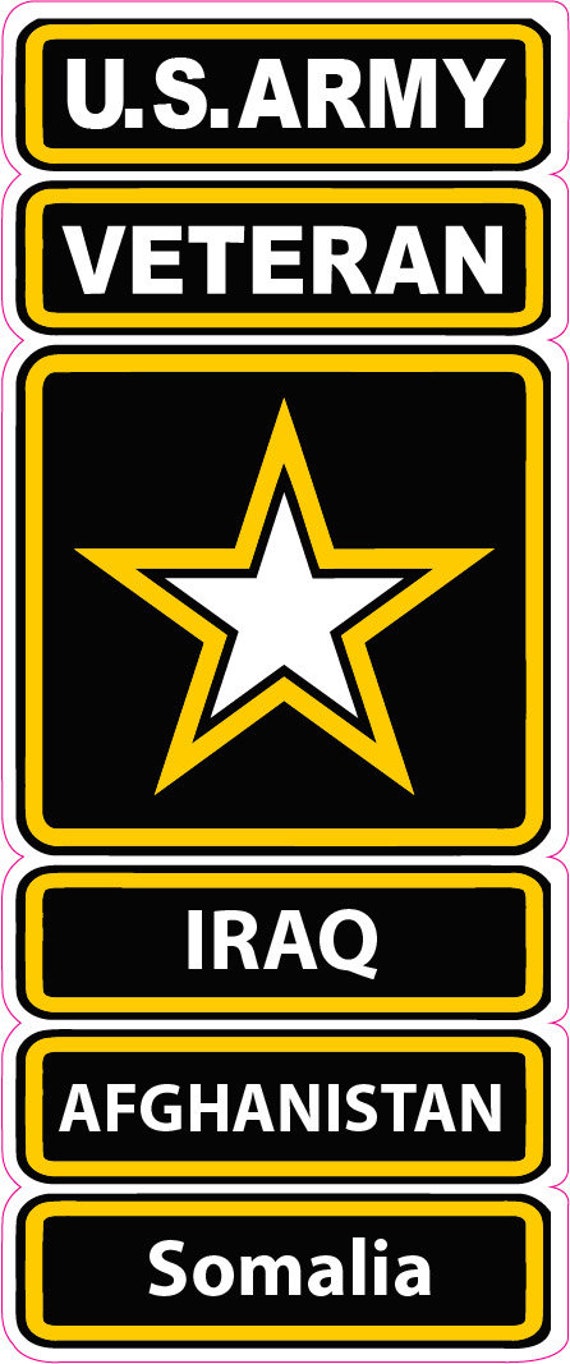 U.S. Army Veterans Somalia, Iraq, Afghanistan Decal