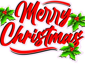 Merry Christmas Wall Decor Decal