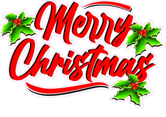 Merry Christmas Wall Decor Decal