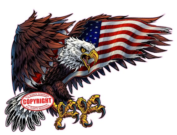 American Eagle American Flag 2023 Decal