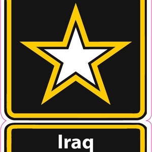 U.S. Army Veterans Iraq, Afghanistan, Bosnia Decal image 1