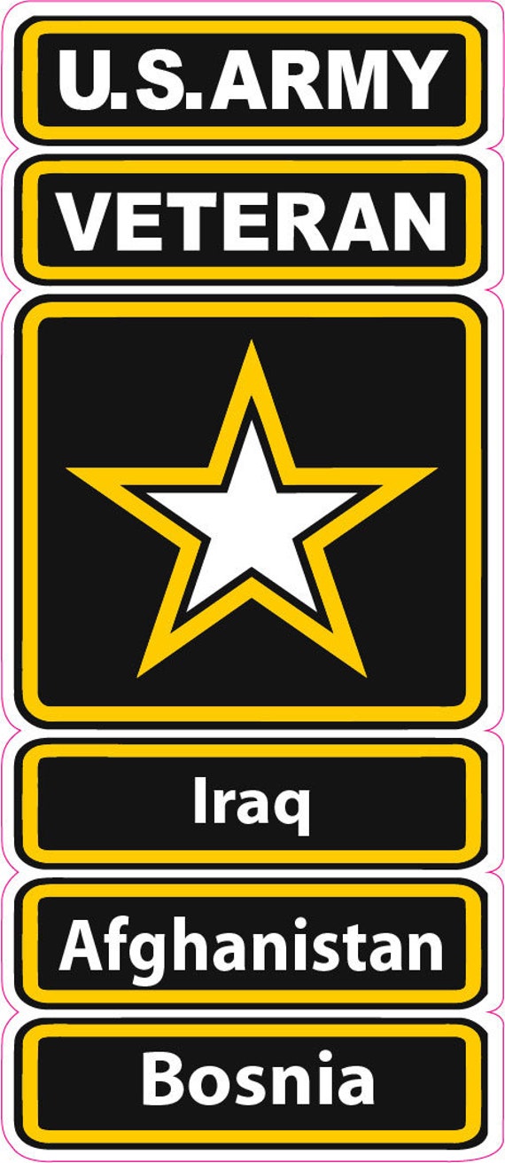 U.S. Army Veterans Iraq, Afghanistan, Bosnia Decal