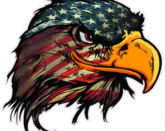 American Flag Eagle Head v3 Decal
