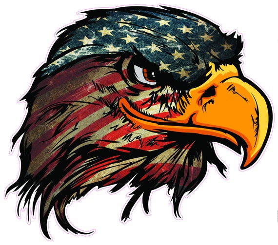 American Flag Eagle Head v3 Decal