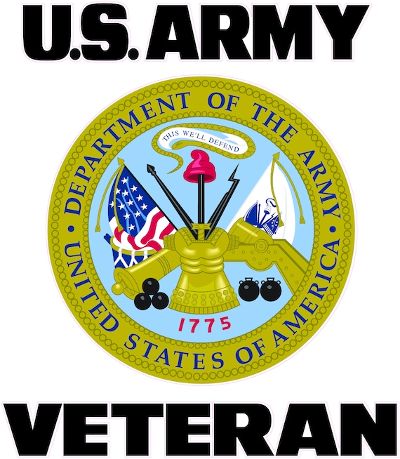 U.S. Army Veteran Shield Decal 6"