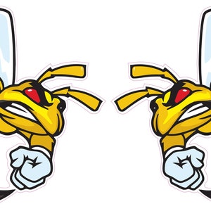 Angry bees pairs decal