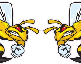 Angry bees pairs decal