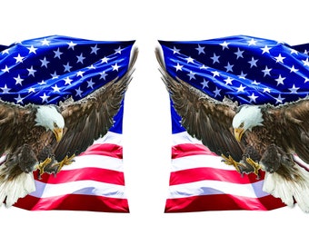 American Badass Eagle Flag Sticker, 2A Decal