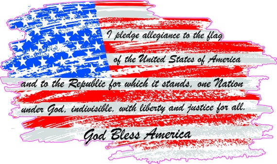 American Flag National Anthem Decal sticker