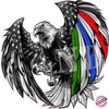 American Flag Eagle Decal: Thin Line First Responders Sticker