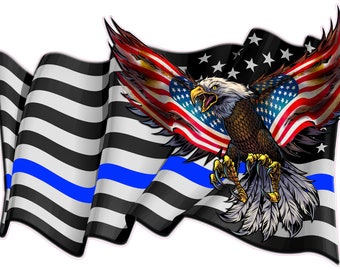 Reflective American Bald Eagle Flag Decal Sticker Botswana