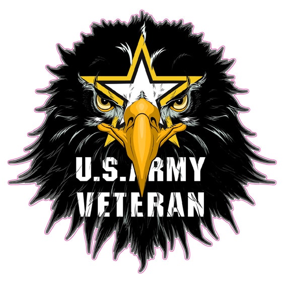 Army Veteran Eagle Head Decal sticker