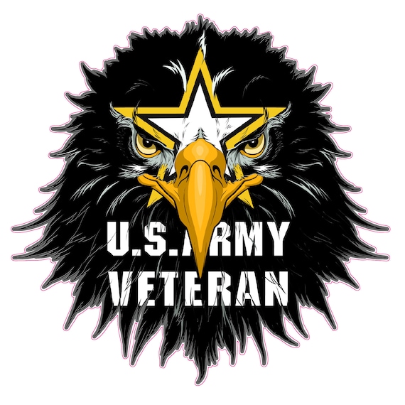 Army Veteran Eagle Head Decal sticker