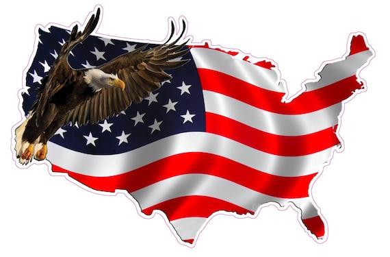 American flag American Bald Eagle United States Decal sticker
