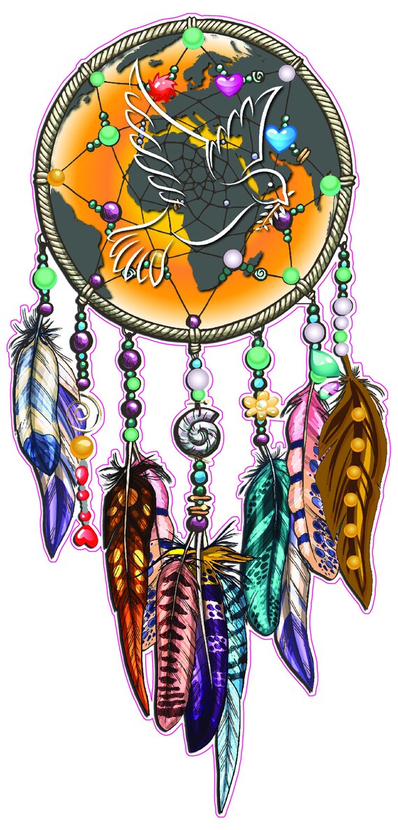 Dream Catcher Peace on Earth decal sticker