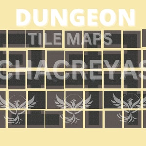 Seamless Dungeon Table Top RPG Battle Map Tiles - Have Grid and No Grid 2K Print A4 size 5x5 inch DND fantasy Pathfinder Dungeon and Dragons