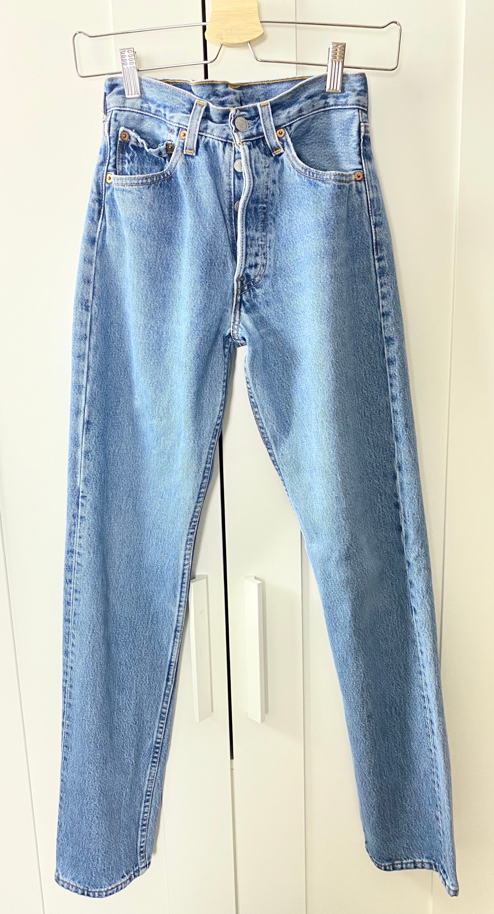 Vintage Levis 501 24 25 Waist JEANS XS 90s made in USA slim | Etsy