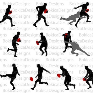 Rugby silhouettes, Rugby clipart, Rugby EPS, Rugby SVG, Rugby png, Rugby PDF, Printable art, high res Jpg and Png